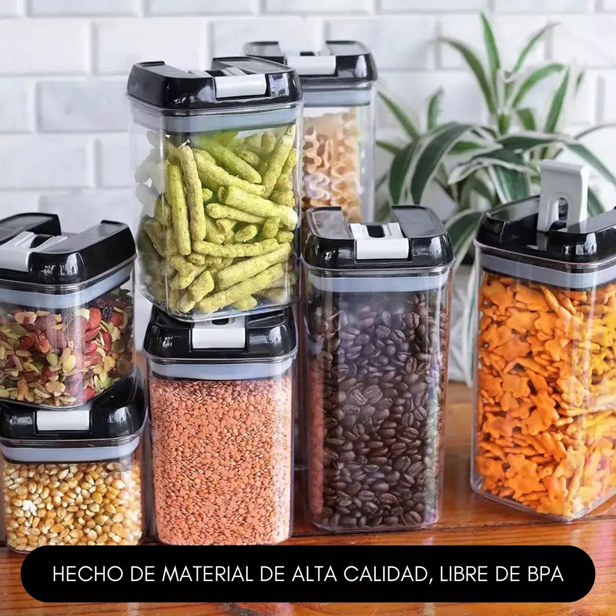 7 CONTENEDORES HERMETICOS CON TAPA™