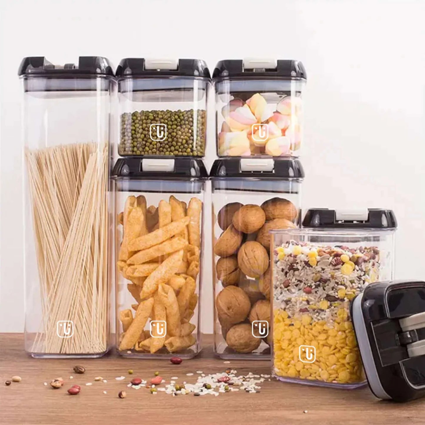 7 CONTENEDORES HERMETICOS CON TAPA™